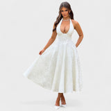 Efi - Vestido midi texturizado con elegancia moderna