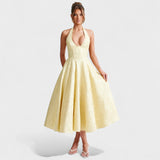 Efi - Vestido midi texturizado con elegancia moderna