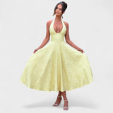 Efi - Vestido midi texturizado con elegancia moderna