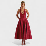 Efi - Vestido midi texturizado con elegancia moderna