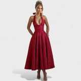 Efi - Vestido midi texturizado con elegancia moderna