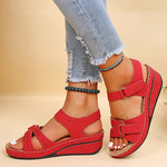 Eugenia - Sandalias cómodas para mujer - Rojo
