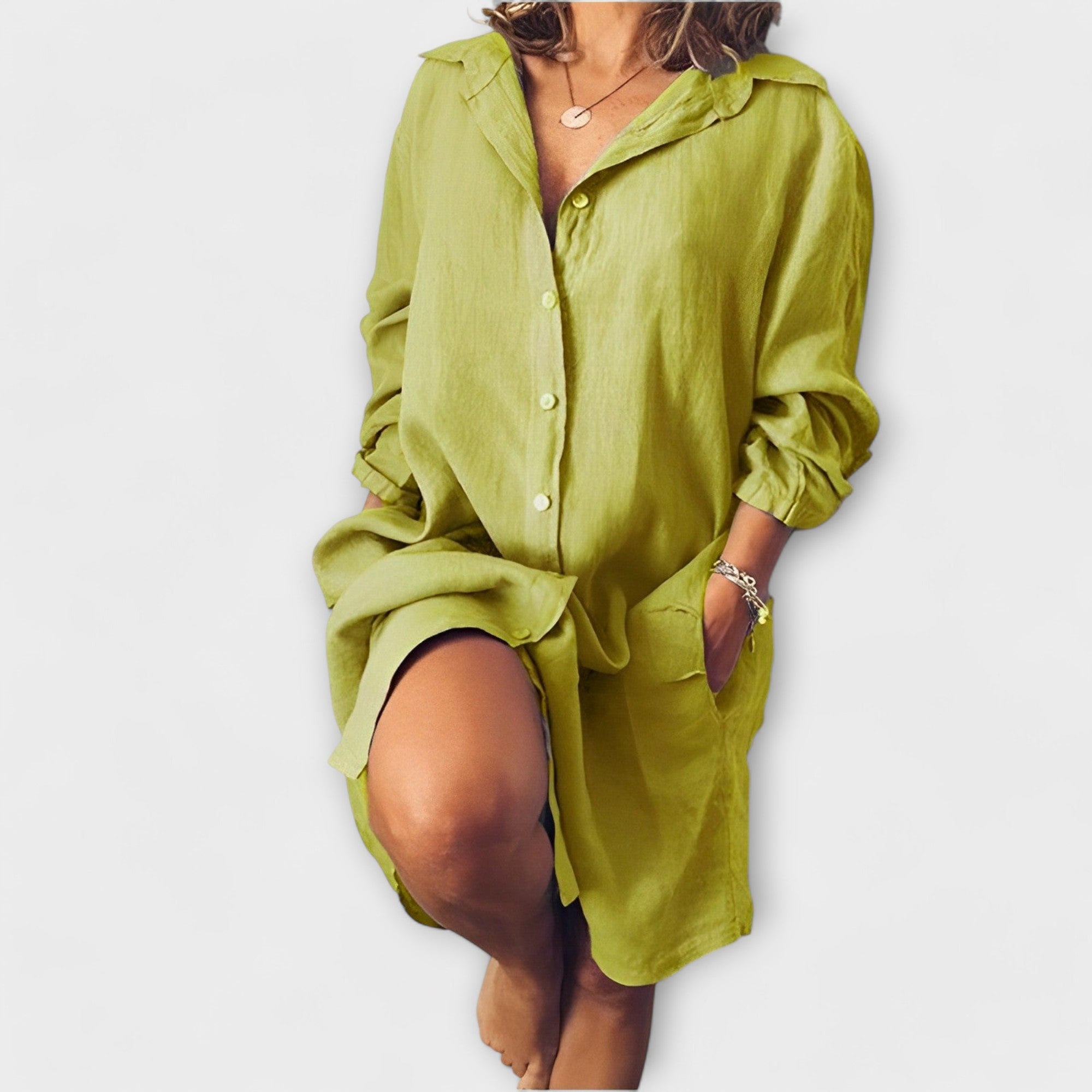 Clara - Blusa casual de lino elegante