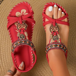 Flora - Sandalias estilo Ibiza - Rojo