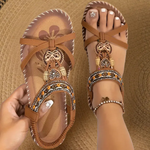Flora - Sandalias estilo Ibiza - Marrón