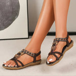 Flora - Sandalias estilo Ibiza - Marrón Oscuro/Marrón