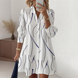 Daniela - Vestido de Camisa con Estampado Geométrico