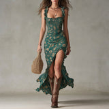 Zara - Vestido maxi bohemio retro
