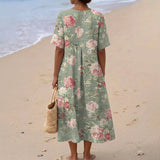 Camila - Vestido Midi Floral Retro