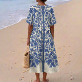 Esmeralda - Vestido Azul con Bordados Elegantes
