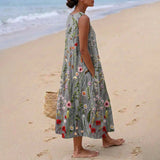 Viviana - Vestido de Campo con Bordado Floral Elegante