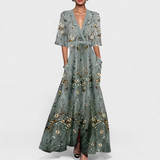 Ruth - Vestido maxi floral con elegancia moderna