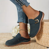 Gabriela - Sandalias de cuña chic - Azul Marino