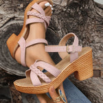 Gianna - Sandalias clásicas de tacón medio - Rosa