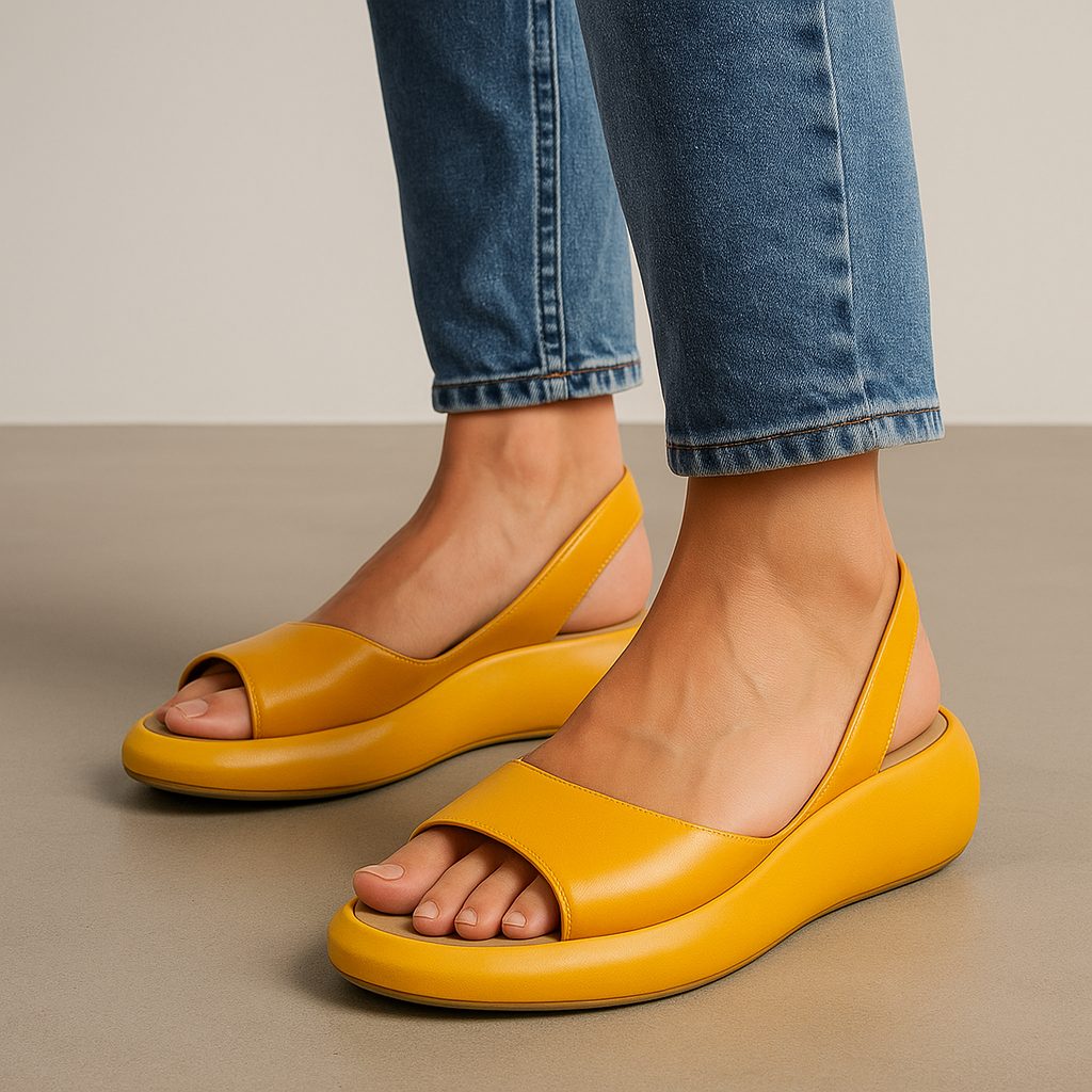 Isabel - Sandalias abiertas antideslizantes - Amarillo