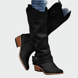 Botas de vaquera de cuero retro