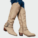 Botas de vaquera de cuero retro
