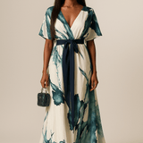 Vanesa - Vestido Largo Estampado Acuarela
