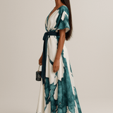 Vanesa - Vestido Largo Estampado Acuarela