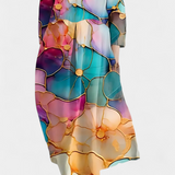 Ana - Vestido Fluido con Estampado Elegante