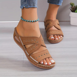 Sandra - Sandalias confort para el día a día - Marrón