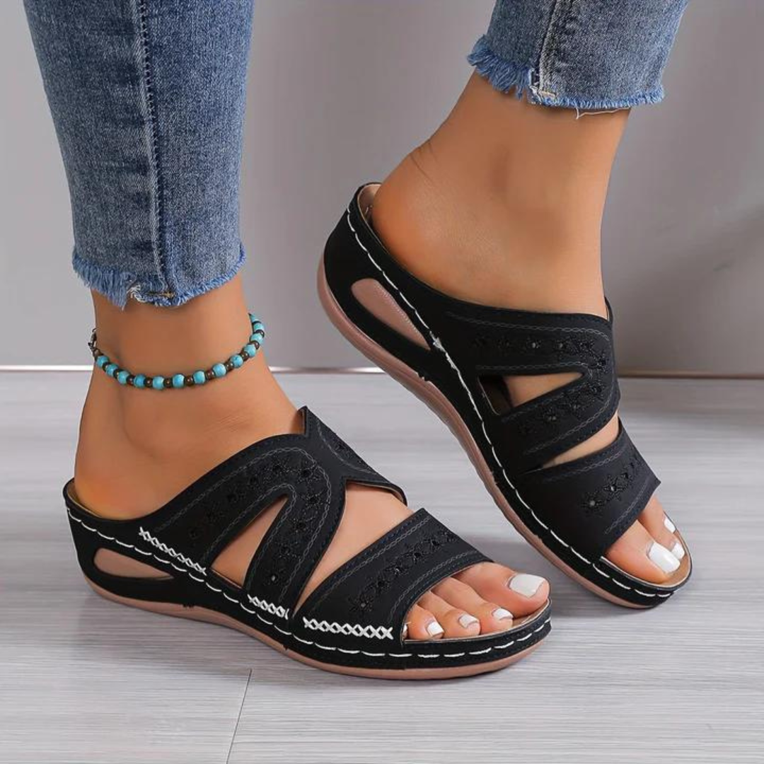 Sandra - Sandalias confort para el día a día - Negro