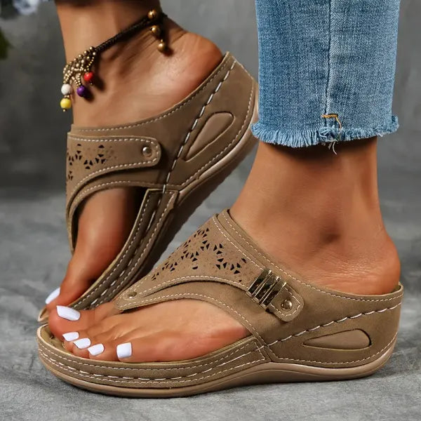 Verónica - Sandalias comfort - Marrón