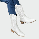 Botines de vaquera metálicos